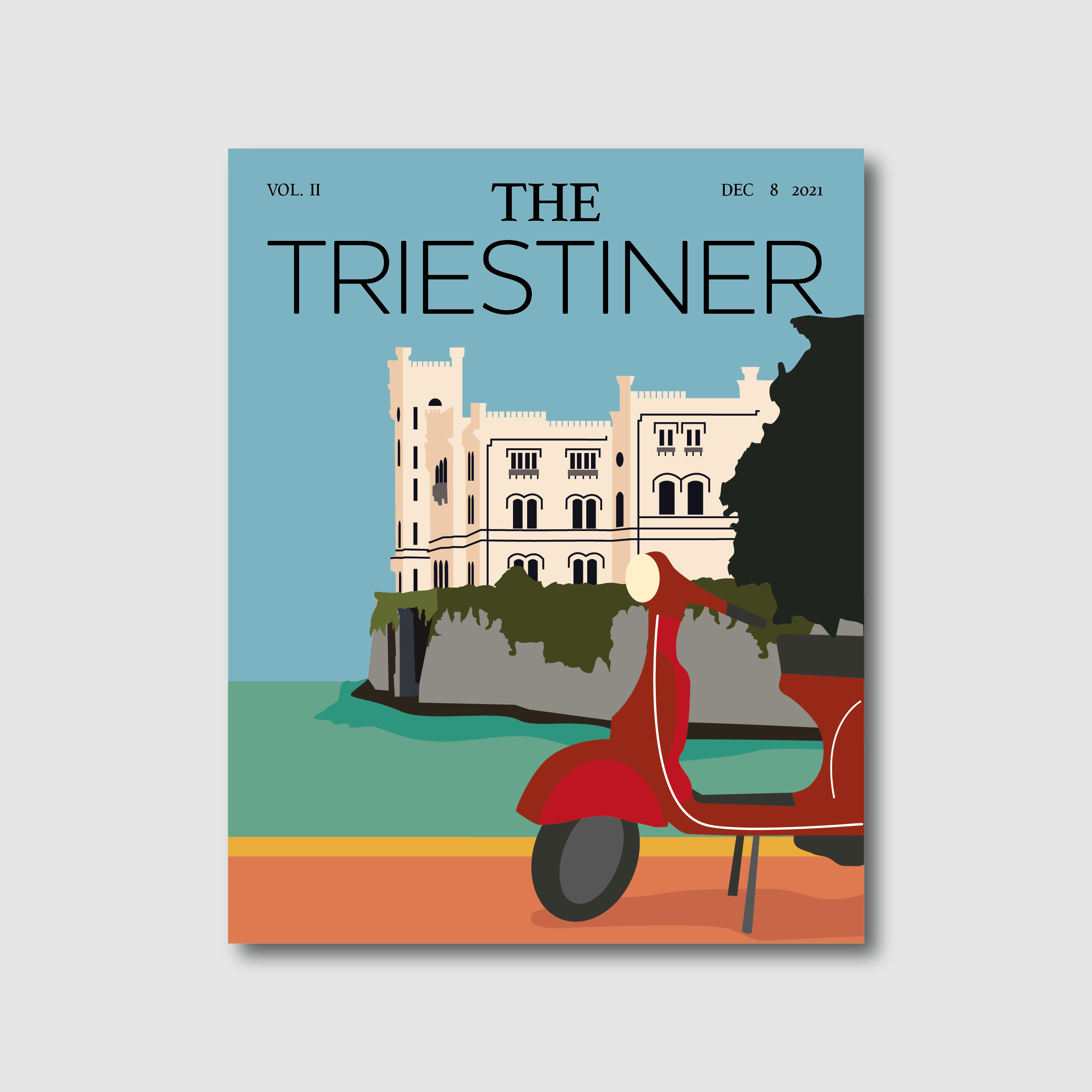 The Triestiner poster Vespa e Miramare