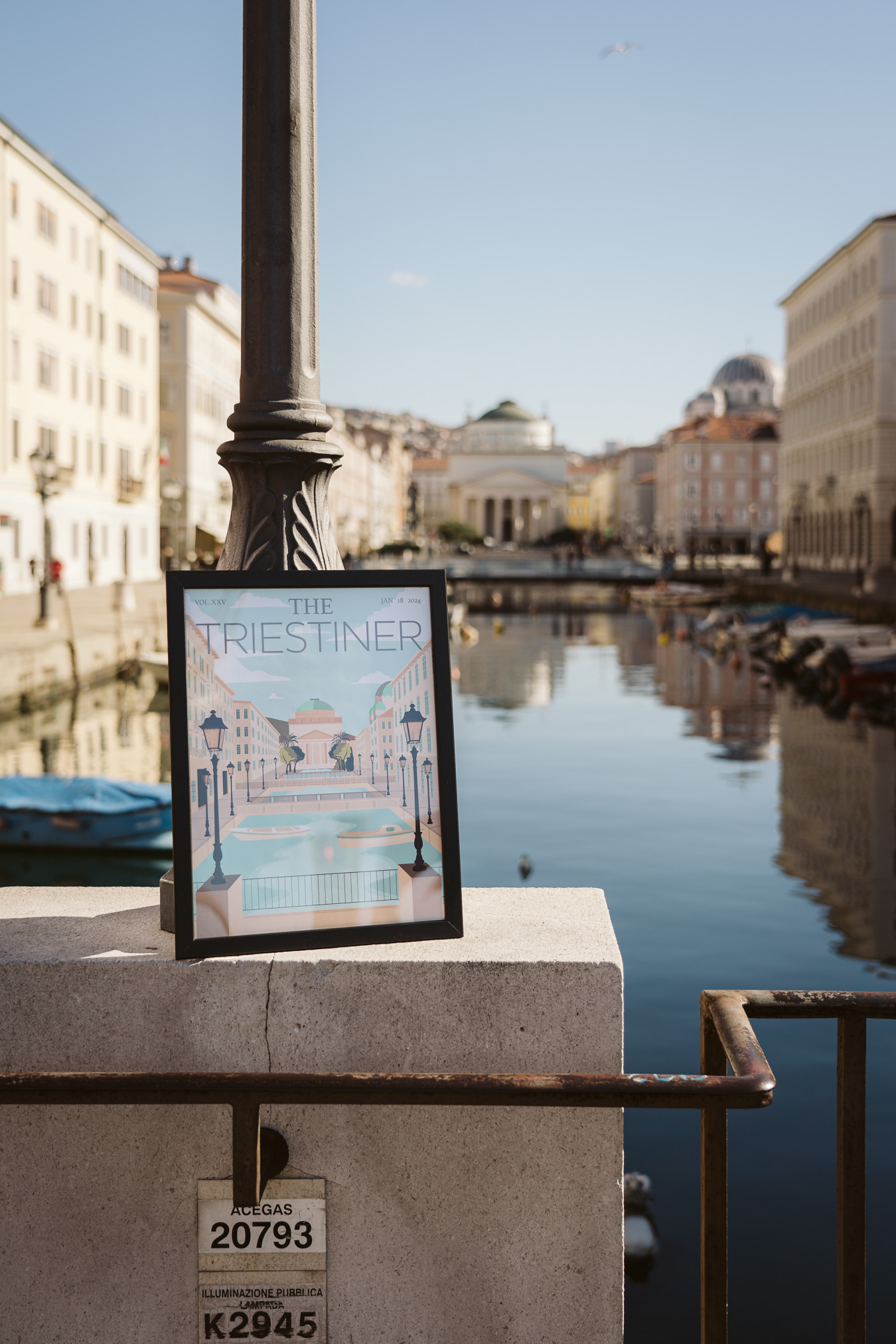 Il quadro sul canale a Trieste
